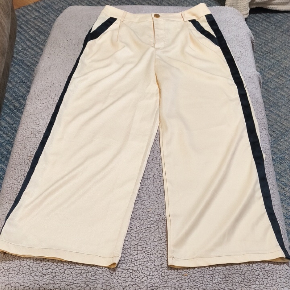 Stylish Cream Kids Bottoms with Black Accents
